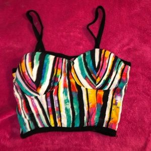 Multicolor Bralette Crop Top
